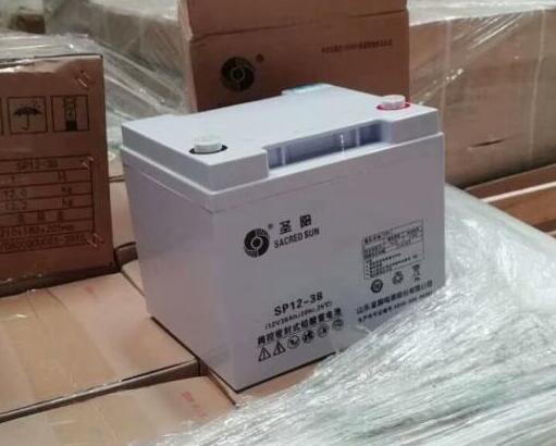 山东圣阳蓄电池6GFM-38 12V38Ah阀控密封通信 基站 UPS 通信储能用