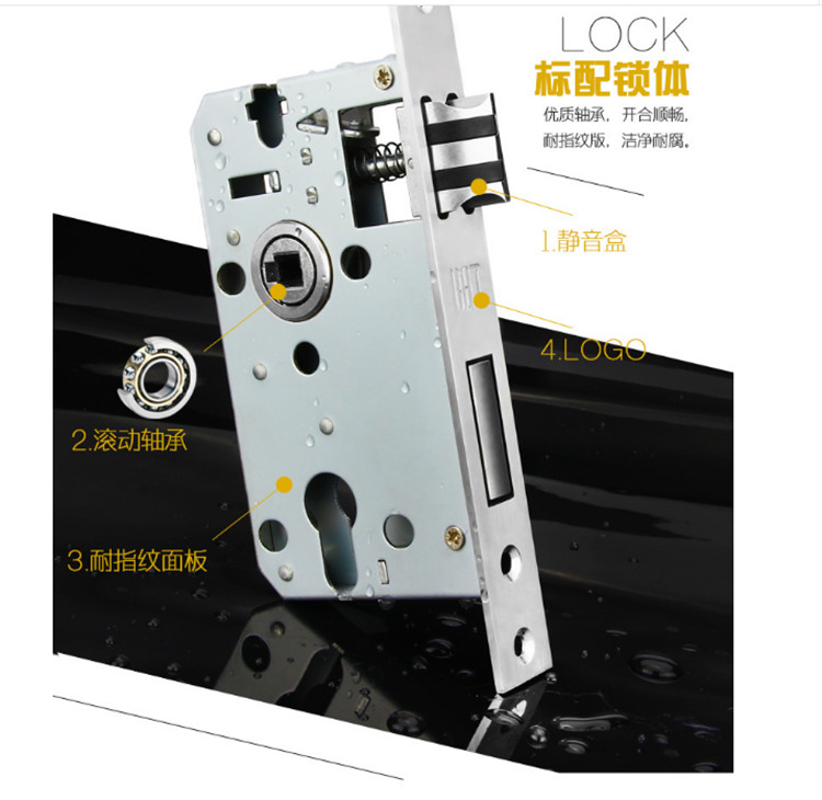 欧式新房门锁 黑色分体式门锁 欧式房门锁