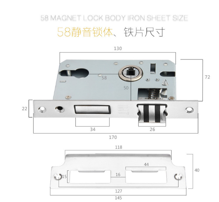  锌合金真皮把手新款室内门锁 欧式新房门锁 黑色分体式门锁 