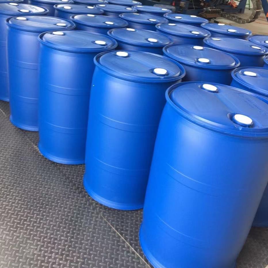带盖蓝色200升塑料桶 闭口双环200l桶工业化工包装桶