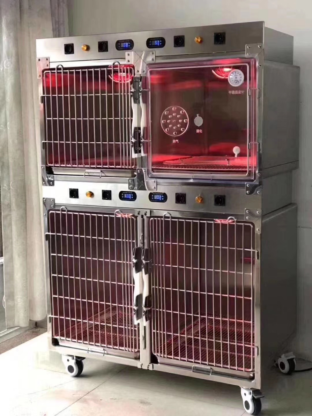 不锈钢宠物住院笼暖灯笼氧舱笼猫狗笼大中小型宠物笼