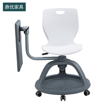 大学生智慧教室桌椅，功能全面带写字板学习椅，现代简约培训椅厂家