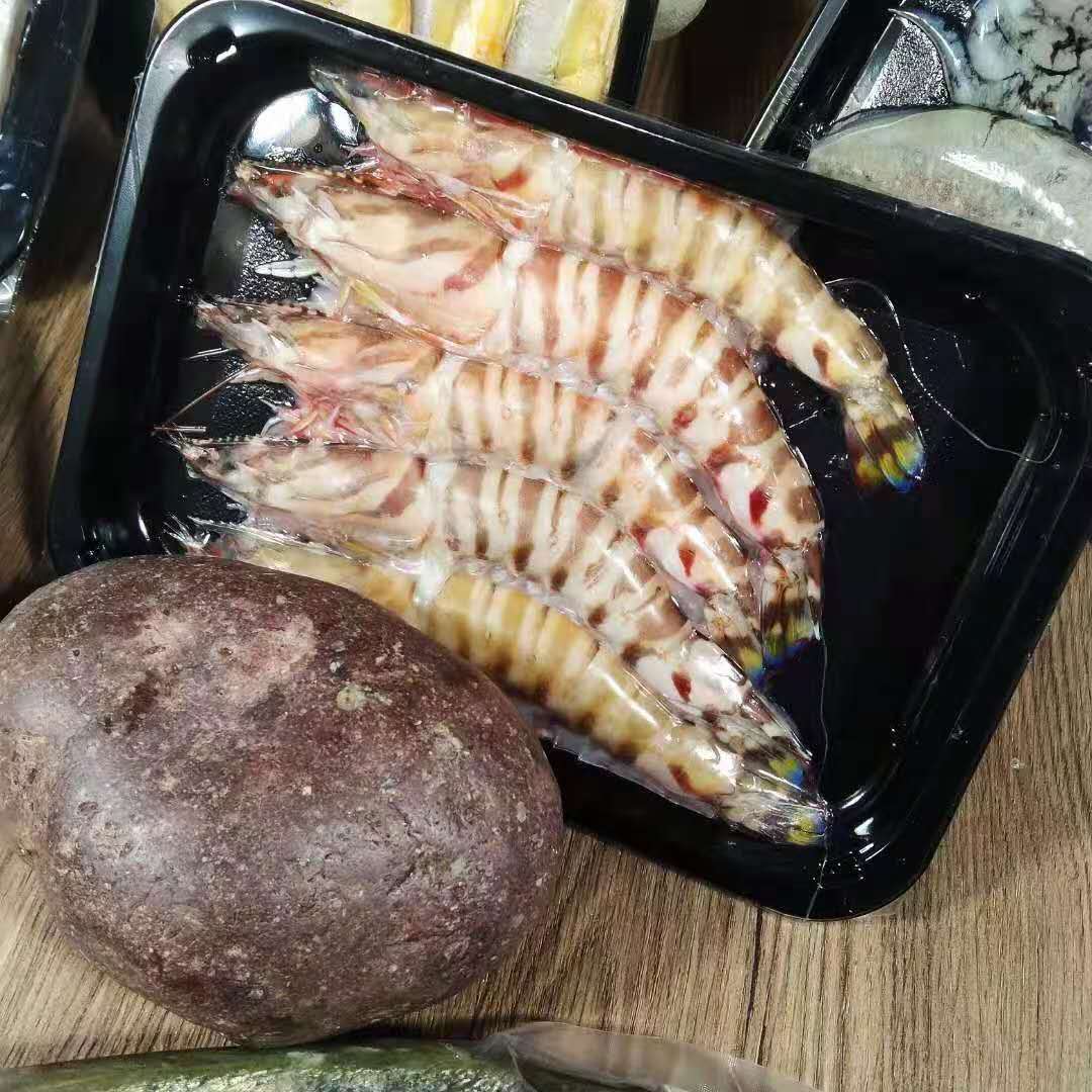 大虾真空贴体皮肤包装盒 海鲜产品真空贴体皮肤包装膜  厂家定制