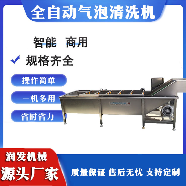 润发 气泡清洗机 全自动果蔬清洗流水线 净菜加工设备