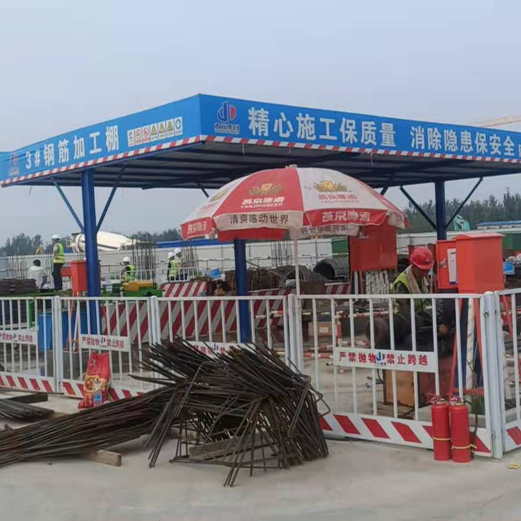 组装式钢筋加工防护棚    施工工地电箱防护棚  永邦供应   广西  建筑用钢筋防护棚