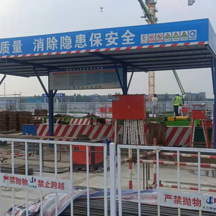 钢筋加工防护棚   建筑用标准化钢筋棚    永邦供应   浙江   工地电箱防护棚