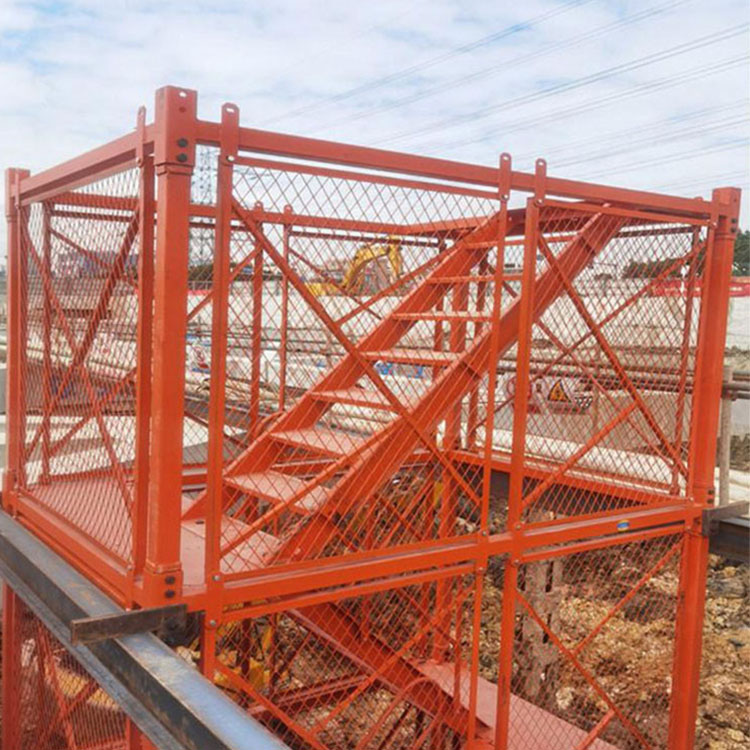 利科建筑器材 组合式梯笼 建筑用挂网式梯笼 施工用安全梯笼 欢迎订购