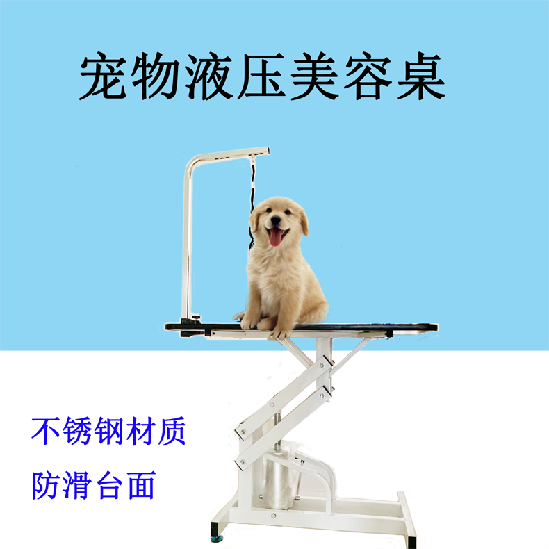 丽泽厂家直销脚踩液压升降宠物美容台 狗狗吹风造型美容桌