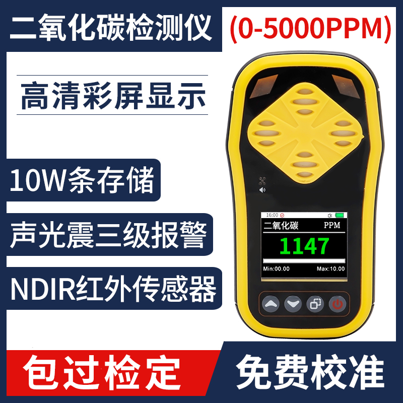 二氧化碳气体检测仪便携矿用浓度报警器
