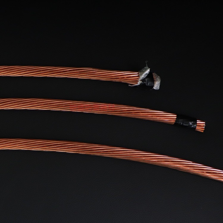 电力防雷接地网工程用铜包钢绞线 120mm²国标铜覆钢绞线 钢芯镀铜绞线