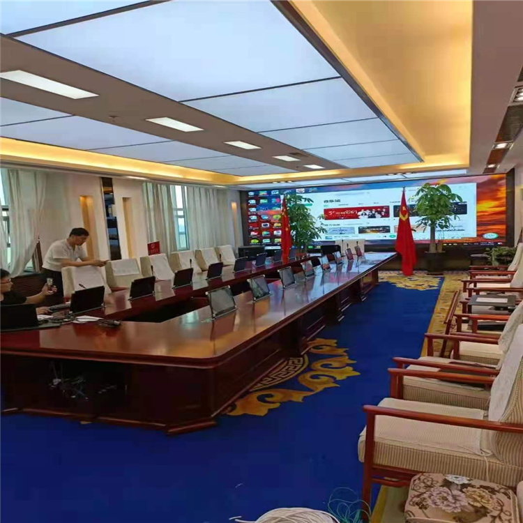 天津无纸化会议系统厂家 平板无纸化会议系统 桌牌升降器 勤嘉利办公文教1站式666