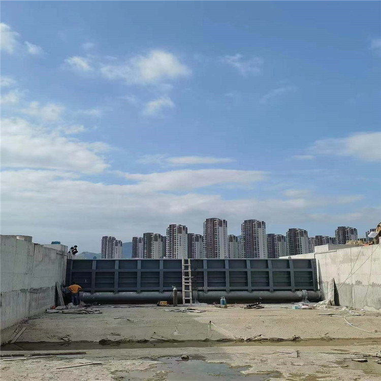 水力自动翻板闸门厂家安装 景观钢制闸门 瑞鑫水工