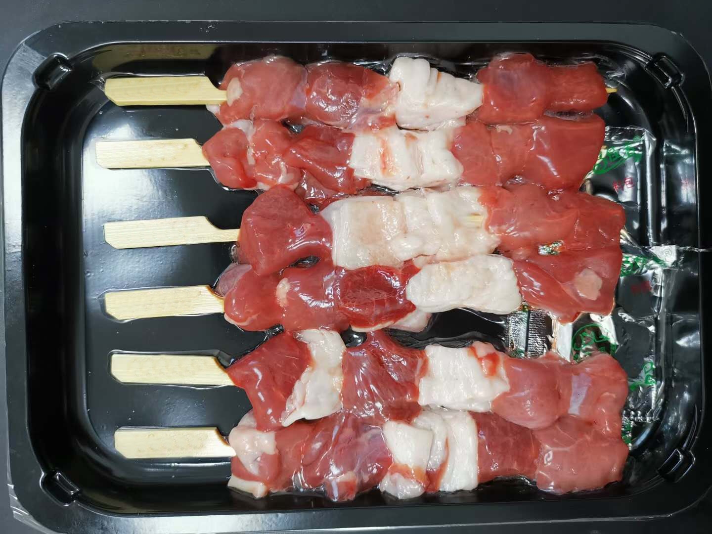  羊肉串真空贴体皮肤包装 烧烤 烤肉真空贴体皮肤包装盒  厂家定制