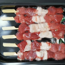  羊肉串真空贴体皮肤包装 烧烤 烤肉真空贴体皮肤包装盒  厂家定制