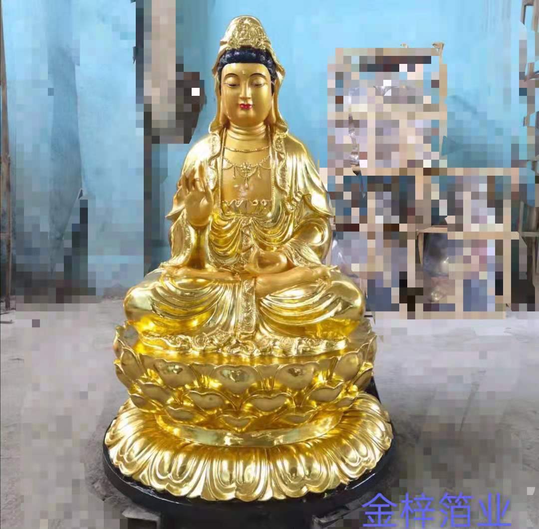金梓承接寺庙佛像工艺品贴真金泊工程业务 