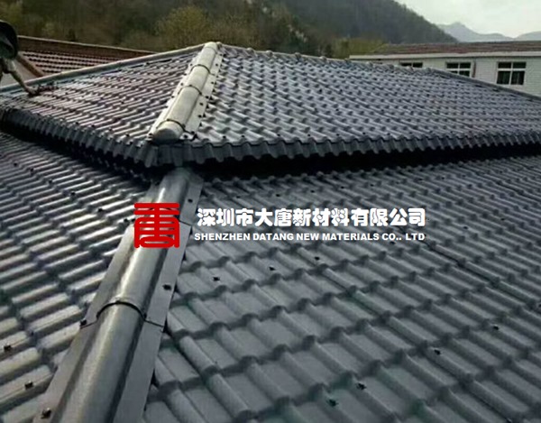 灰色ASA树脂瓦 灰色仿古装饰瓦 深灰屋面防腐瓦
