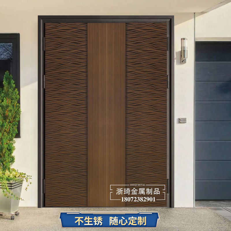 铝艺庭院别墅大门 浮雕铝艺大门 铸铝门 永康铝艺庭院别墅大门