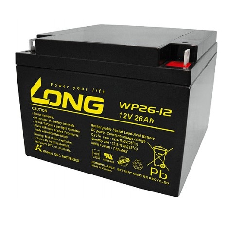 LONG广隆蓄电池WP26-12 12V26AH 消防设施机房UPS备用电源/储备
