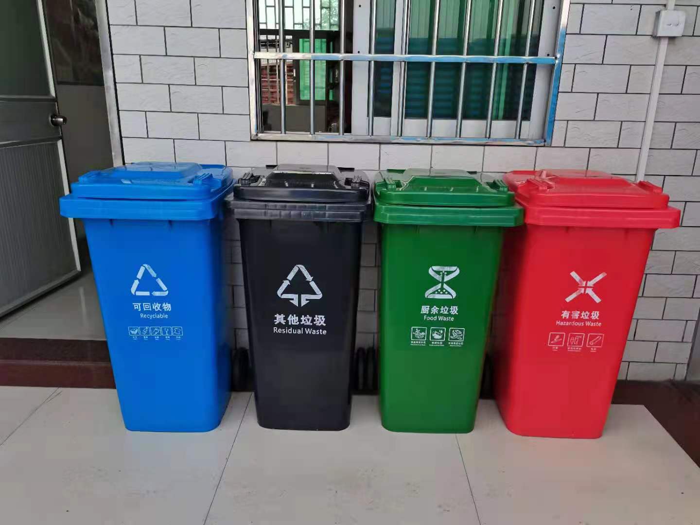 广州市南沙区 120L挂车加厚塑料垃圾桶 塑料垃圾桶批发