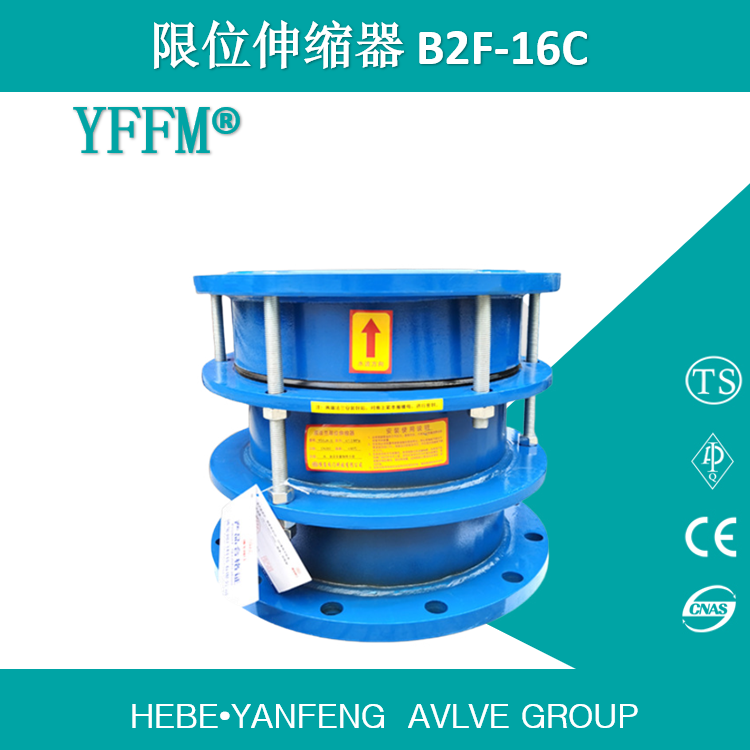 耐氧化水利用限位伸缩器B2F-16C-DN300 WCB材质 可定制长度