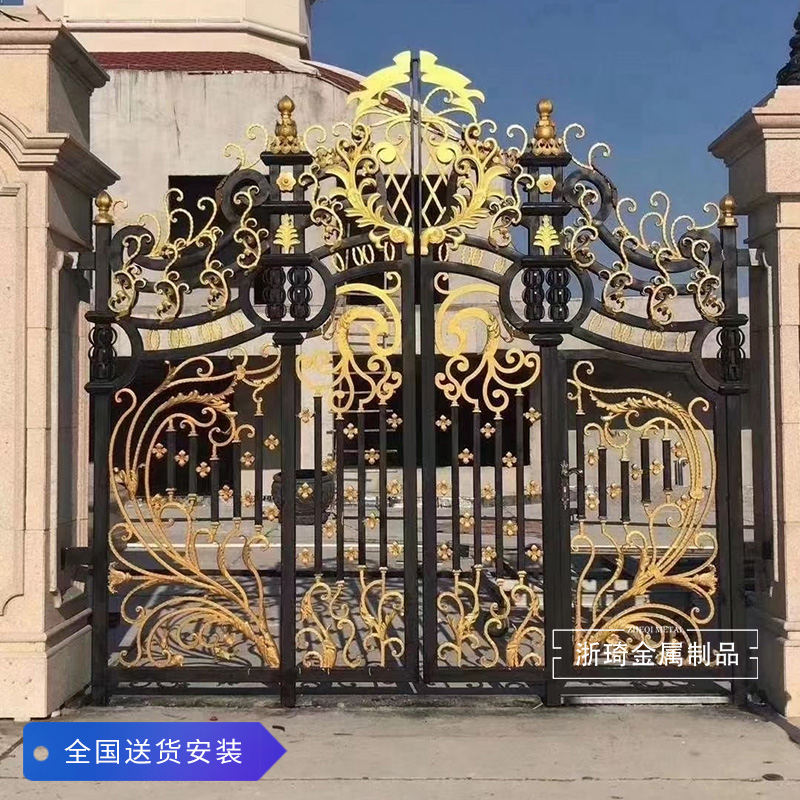 铁艺门庭院门 乡村庭院入户门 浙琦铁艺门庭院门厂家生产