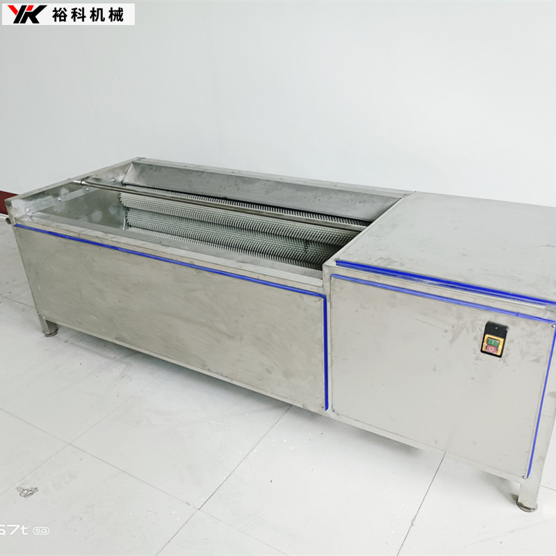 裕科全自动毛刷清洗机龙虾基围虾对虾毛刷清洗机1000型
