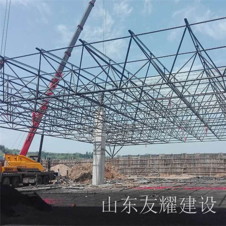 安装商场轻钢结构顶棚网架 车间厂房屋顶室内步行街顶篷网架
