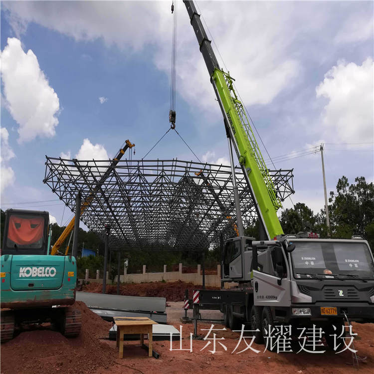 厂家定制可拆装钢结构厂房网架平台重型网架钢构仓库隔层