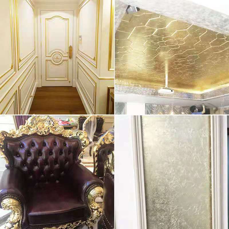 金银铜箔 仿金箔工艺品家具雕花装饰不褪色银箔  金梓箔业
