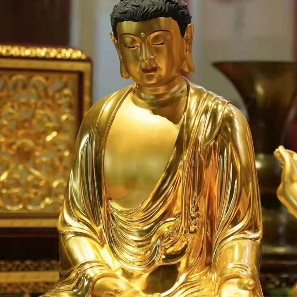佛像金箔厂家直供98k黄金工艺品寺庙佛堂佛像表面工程装饰贴金箔