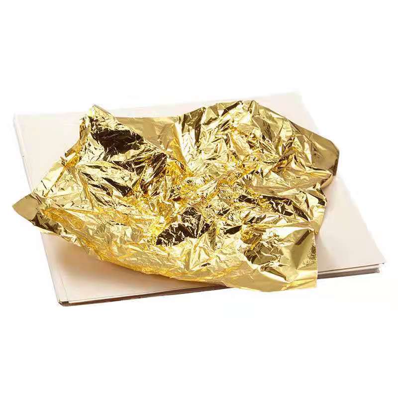 金梓金箔厂家供应手抓金箔抓皱仿金箔别墅酒店会所家装贴顶纹理