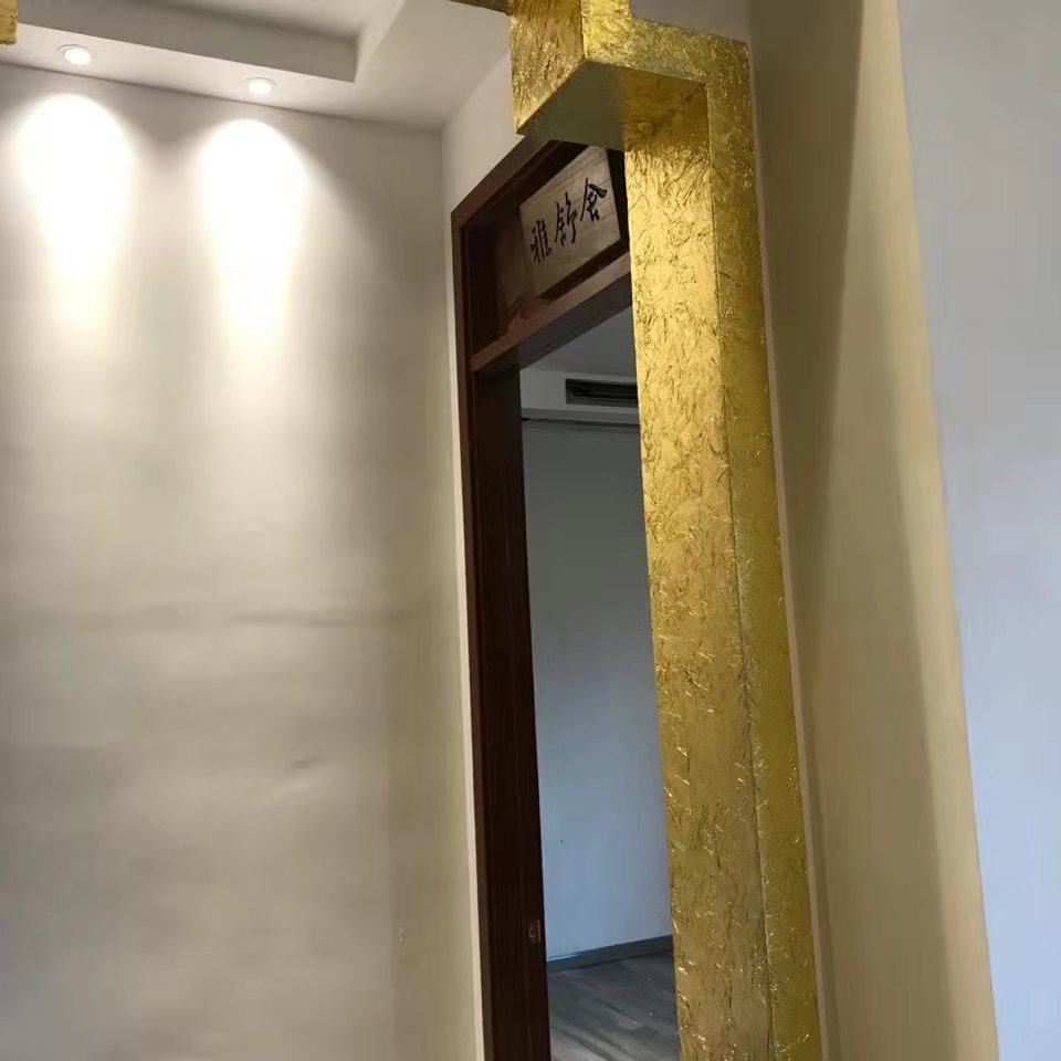  皱贴装修贴顶金泊纸仿金箔纸  金梓销售【手抓B金箔-14厘米