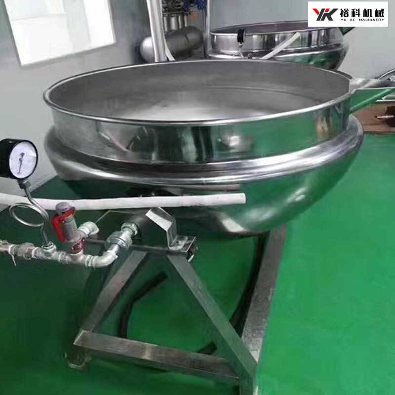 全自动裕科蒸汽可倾斜制作八宝粥夹层锅