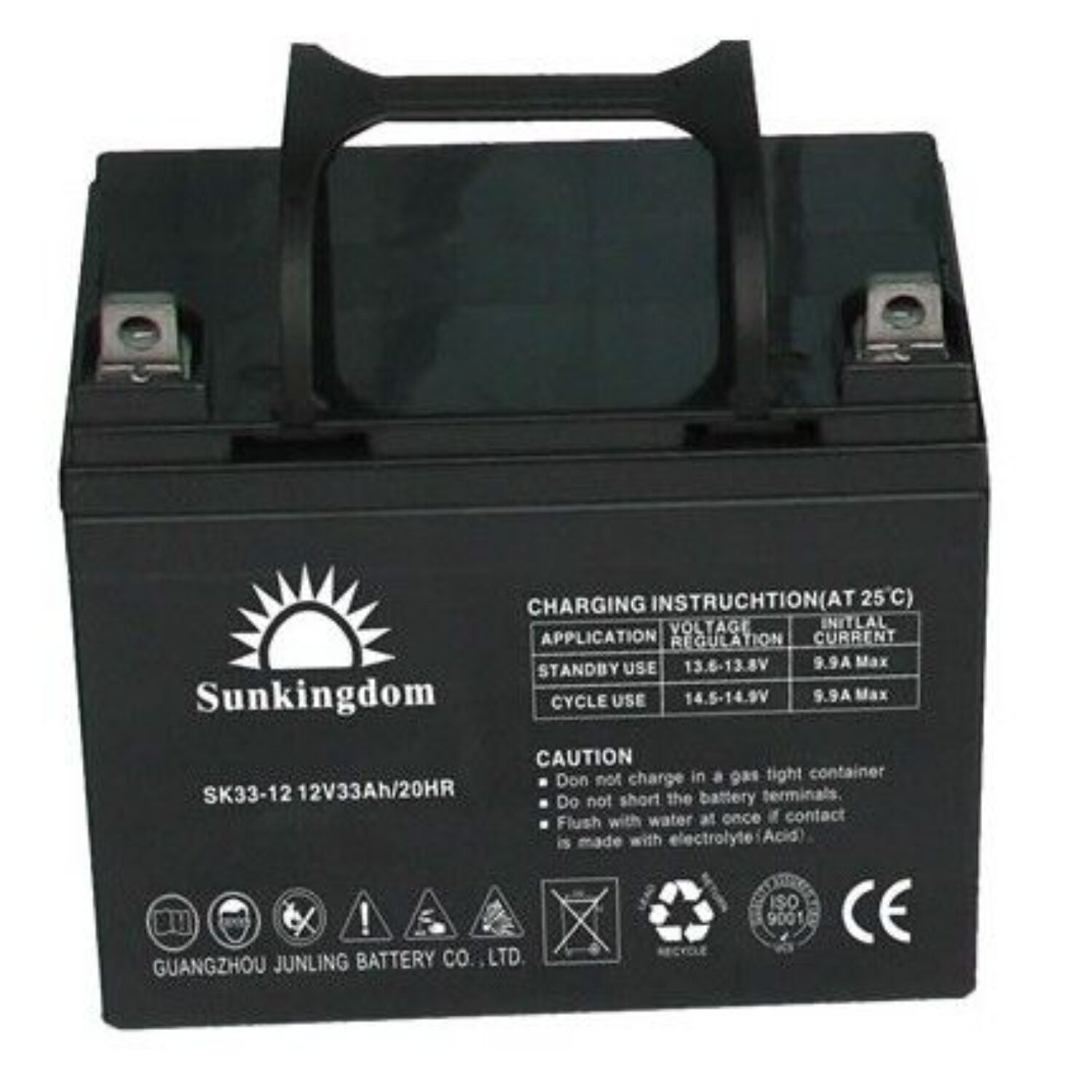 Sunkingdom阳光金顿蓄电池SK12-33 12V33AH 阀控式密封太阳能专用12伏电瓶