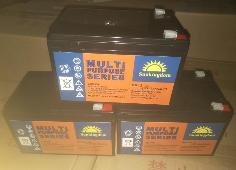Sunkingdom阳光金顿蓄电池SK12-12 12V12AH 阀控式铅酸免维护ups电源