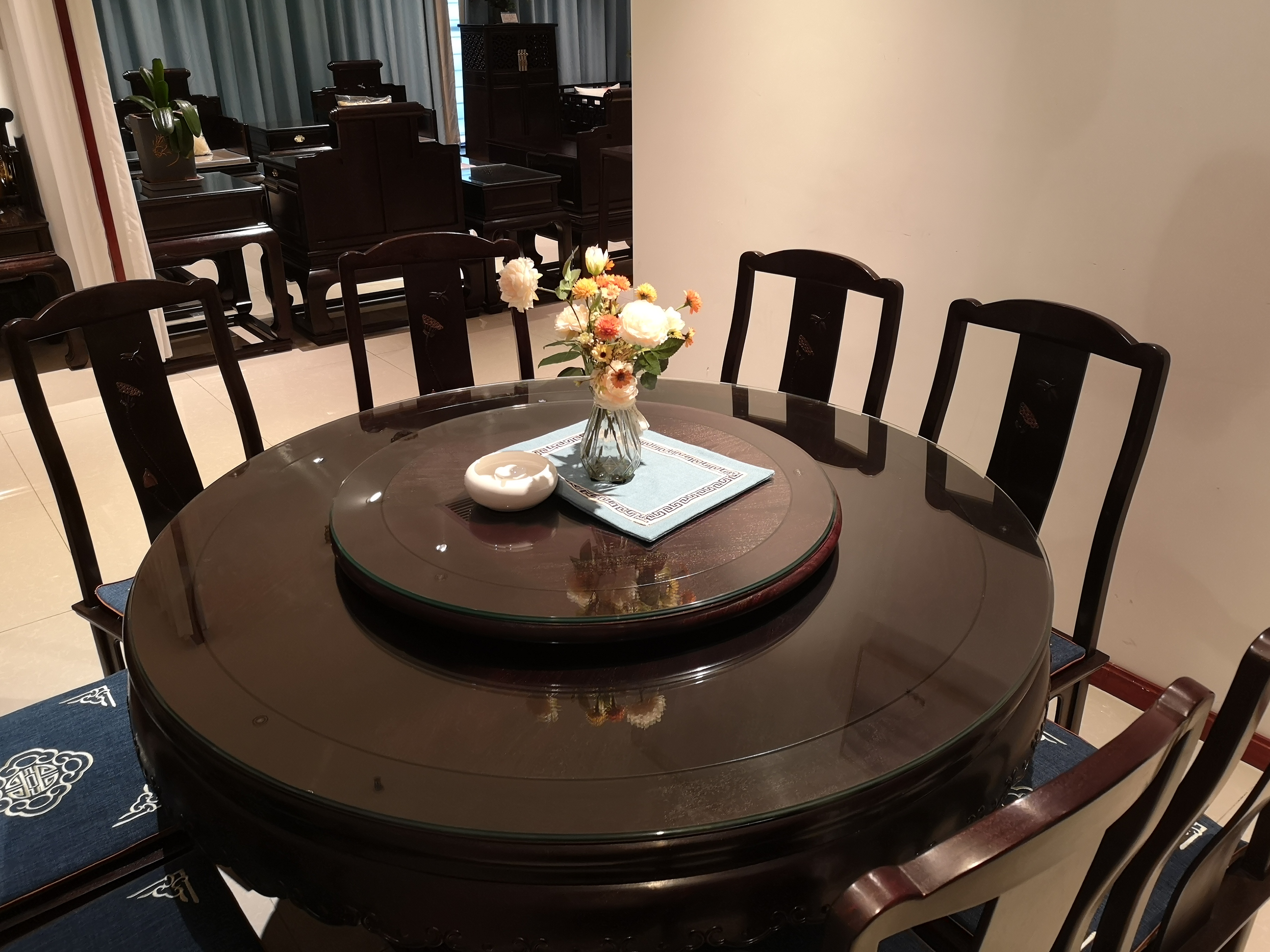 西安红木餐桌椅 木灵生优等品 现货 中式家具