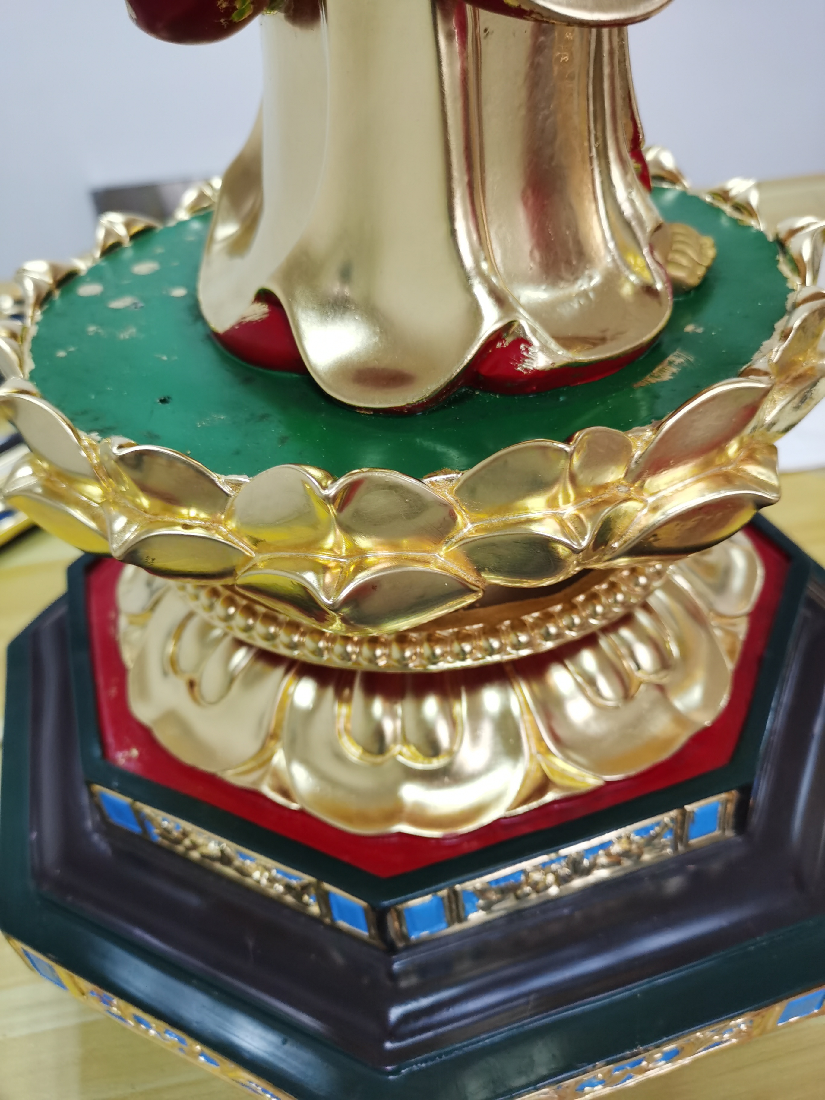 金梓金箔厂承接佛像工艺品酒店别墅会所贴金装饰工程福禄寿三星贴真金箔 