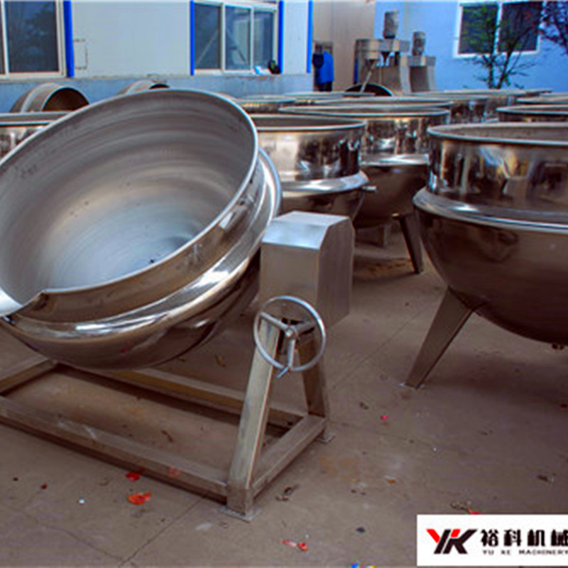 裕科可制作奶酪蒸汽可倾斜搅拌夹层锅