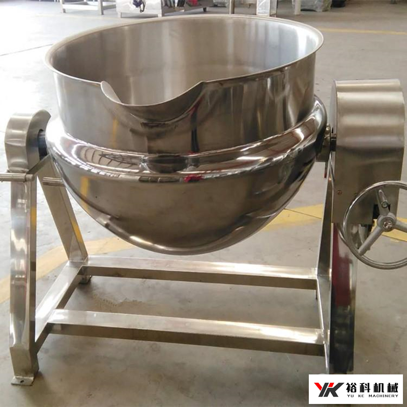 可制作火腿馅的裕科燃汽可倾斜不锈钢夹层锅厂家直供