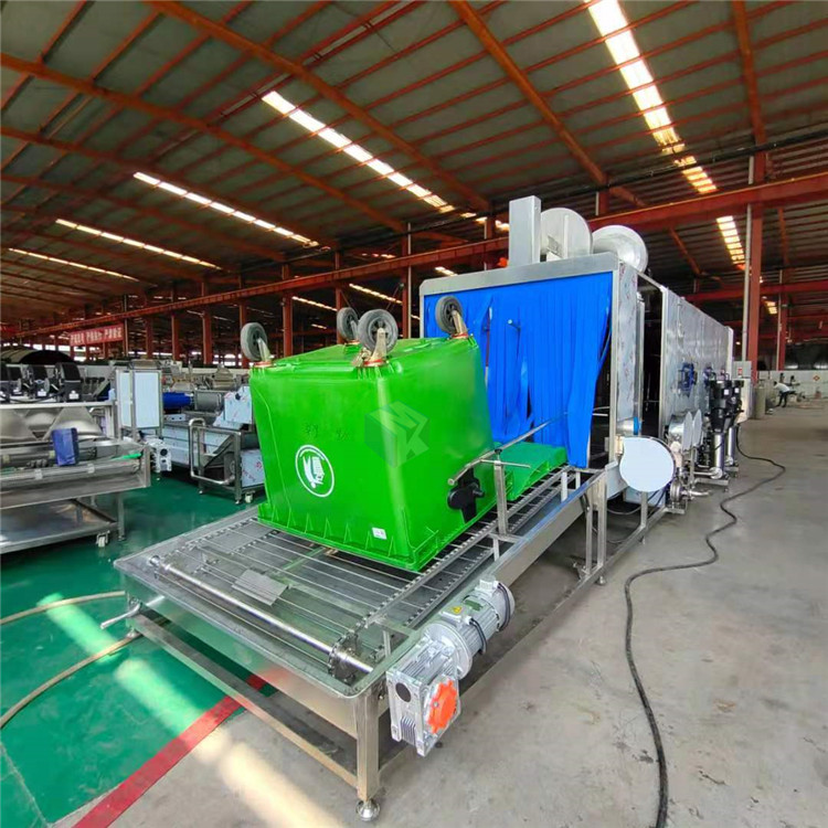 大型医疗废物箱清洗机 医院周转垃圾桶清洗杀菌设备 自动化废物垃圾桶清洗线