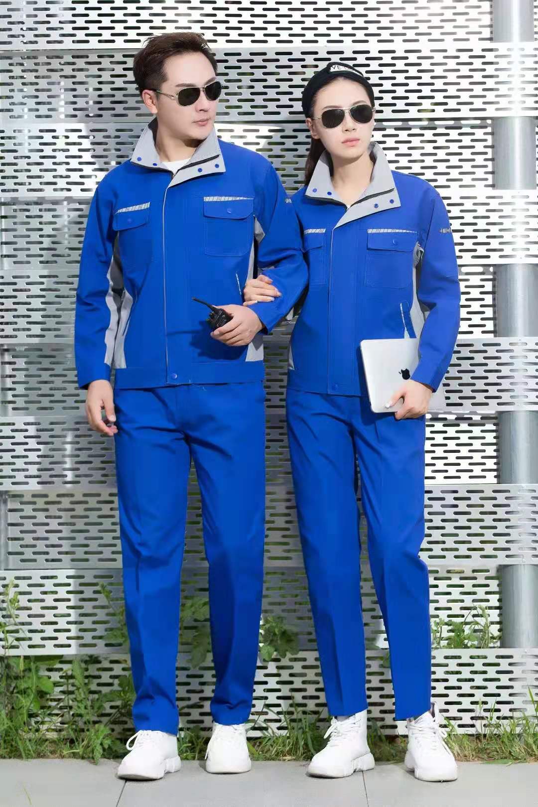 山东工作服批发   涤棉纯色车间工装定做