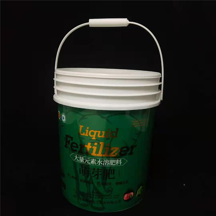 10L手提注塑圆桶 邦旭塑料 白色塑料包装桶 25升化工塑胶桶