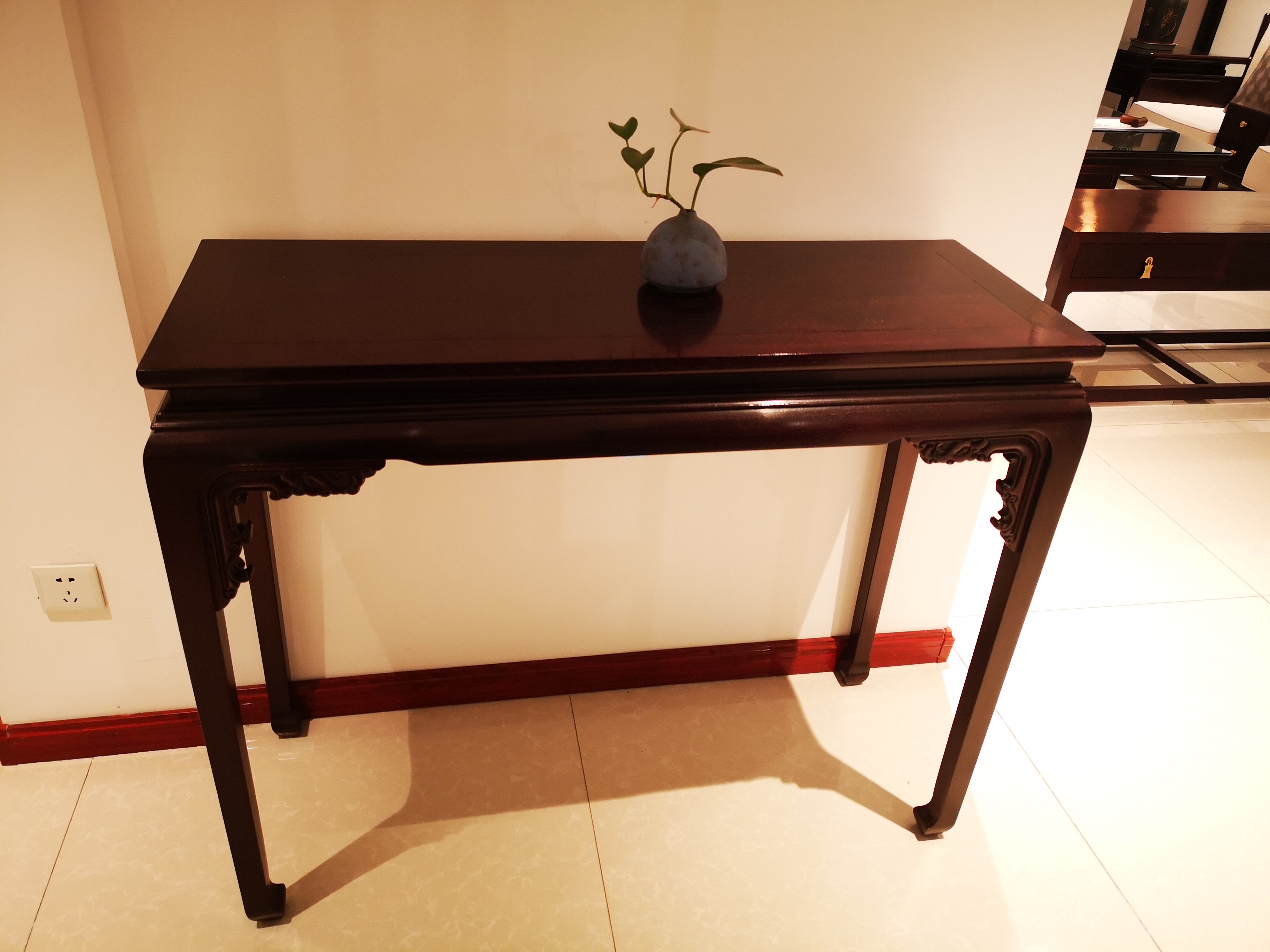 西安红木家具 木灵生 小叶紫檀条案