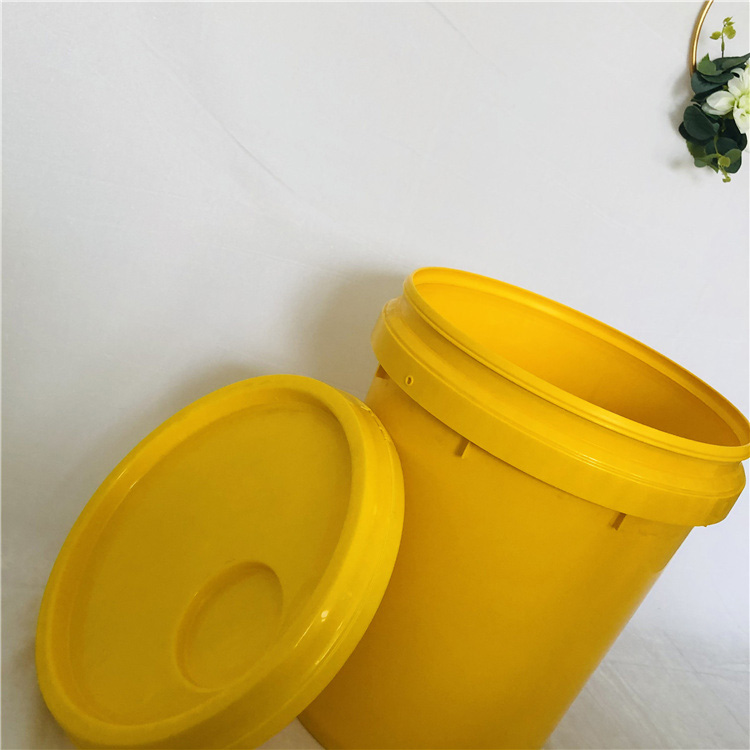 10L手提注塑圆桶 胶叉车桶 透明塑料桶 妙禾
