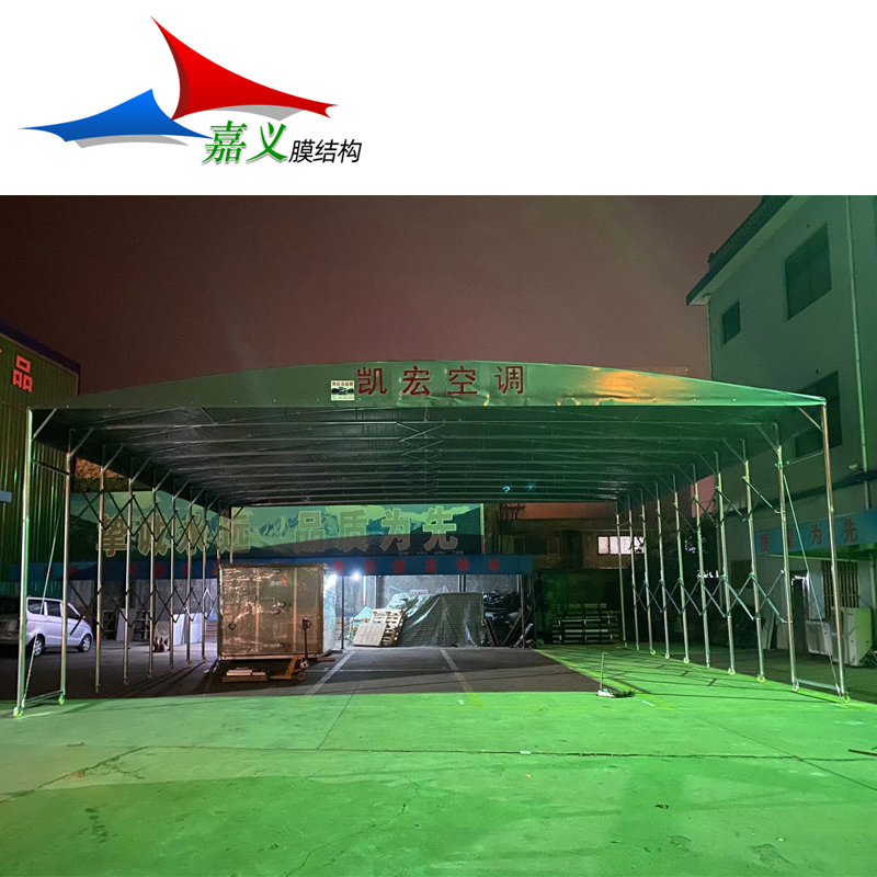  电动轨道棚_电动遥控悬空推拉棚 安全性能好