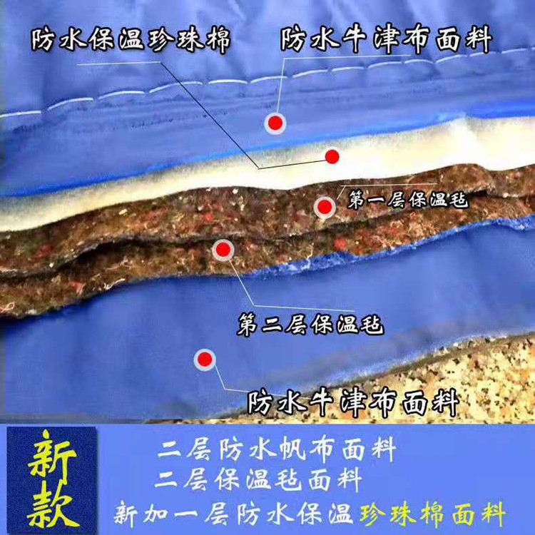 种植棚养殖棚棉被园艺花舍棉被工地工程被防火保温被阻燃棉被