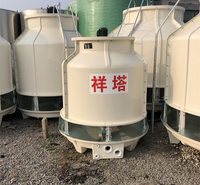 新到多台玻璃钢材质冷却塔 流量大 成色好