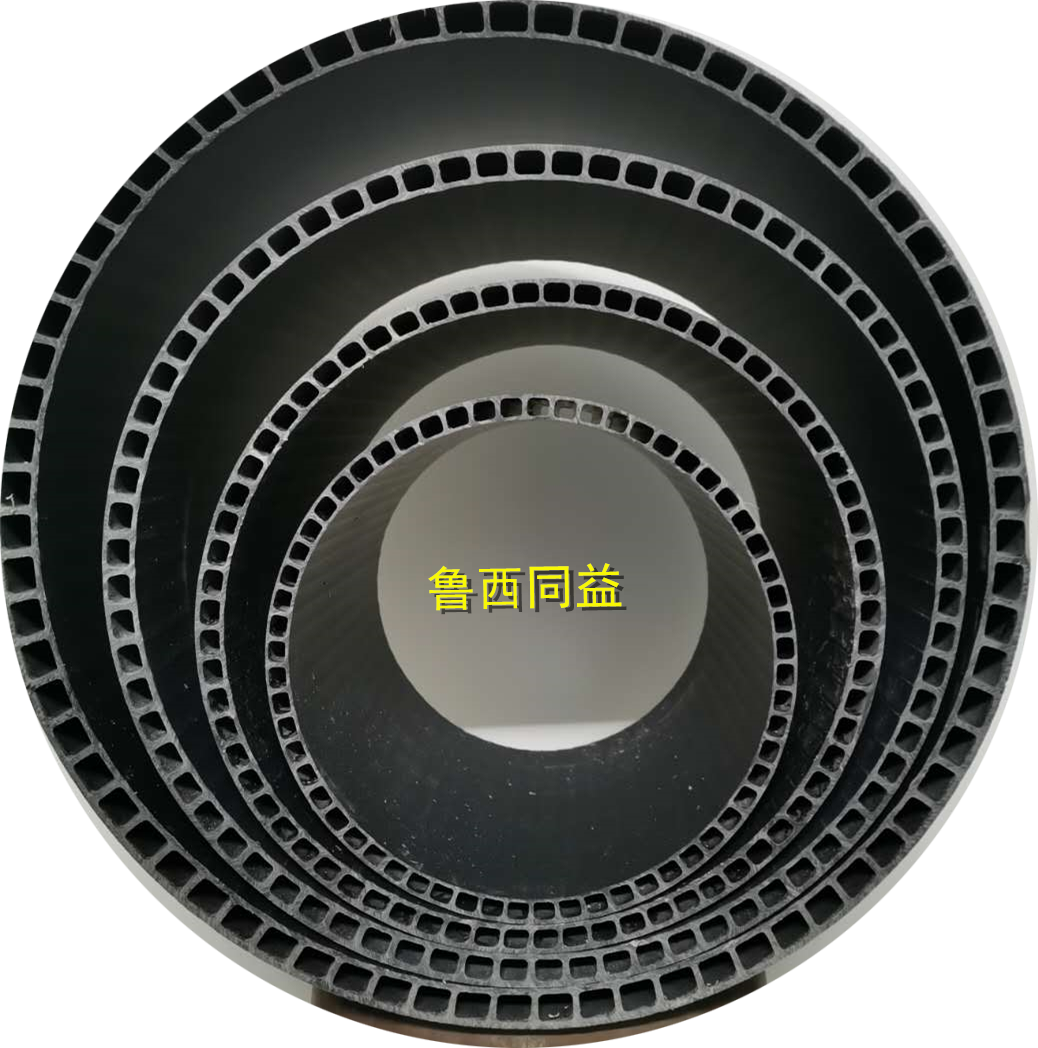 dn315硬聚氯乙烯PVC-U双层轴向中空壁管 鲁西同益 PVC轴向中空管 1.1mm 排污管 污水管网