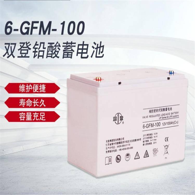 双登蓄电池6-GFM-100 阀控密封式铅酸免维护12V100AH UPS直流屏瓶价格