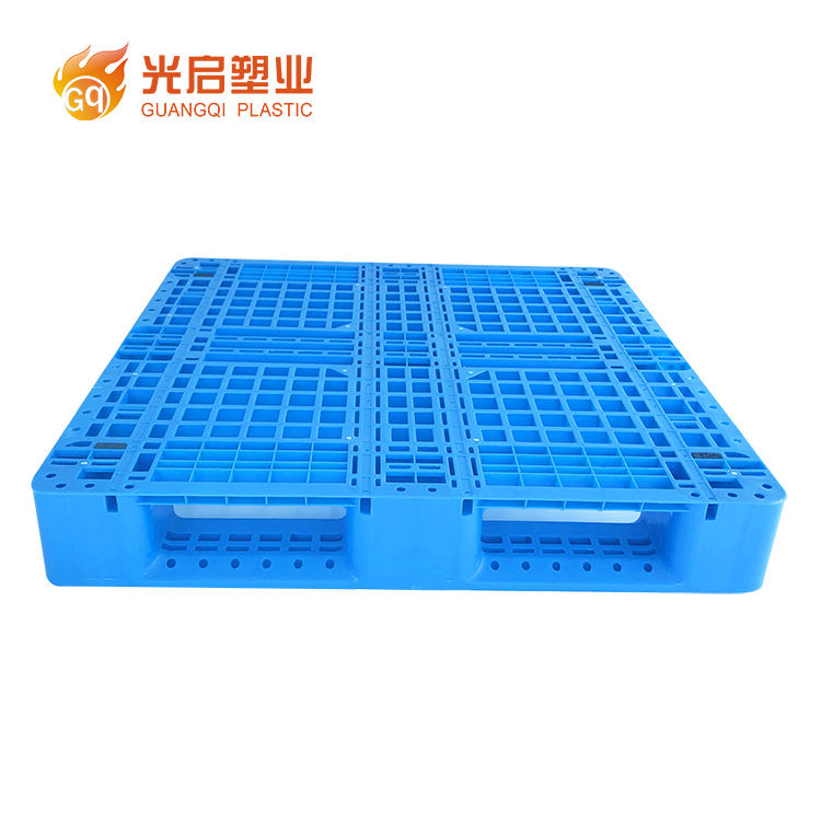 光启全新料天津1010蓝色网格川字叉车货架卡板塑料托盘批发